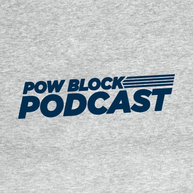 Pow Block Podcast NP 2024 Logo (Navy Blue) by Boss Rush Media | Boss Rush Network